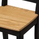 Стул барный Folium H750 (черный/шпон дуба)
